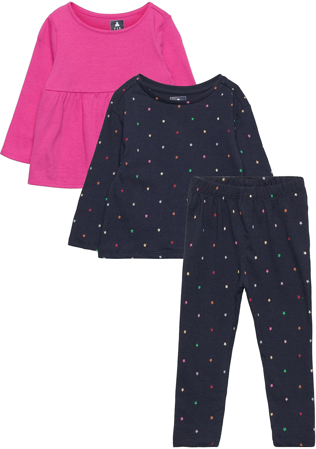 GAP Toddler 100% Organic Cotton Mix And Match 3-Piece Outfit Set 2-piece Sets Multi/mønstret GAP