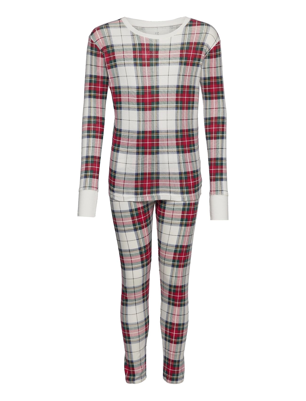 GAP Kids 100% Organic Cotton Plaid Print Pj Set Pyjamas Sett Multi/mønstret GAP