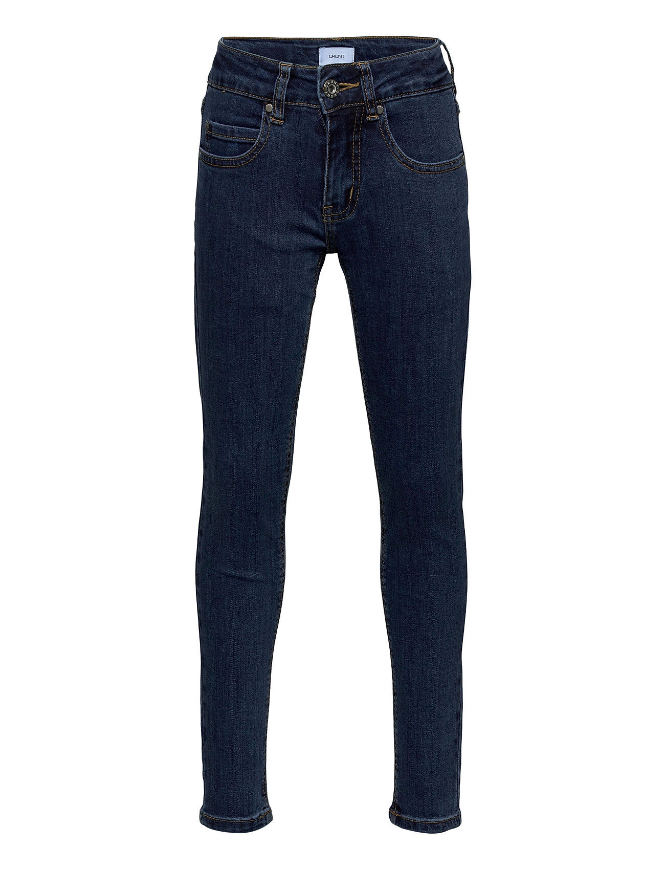 Grunt Stay Plain Dk. Blue Jeans Slim Jeans Blå Grunt