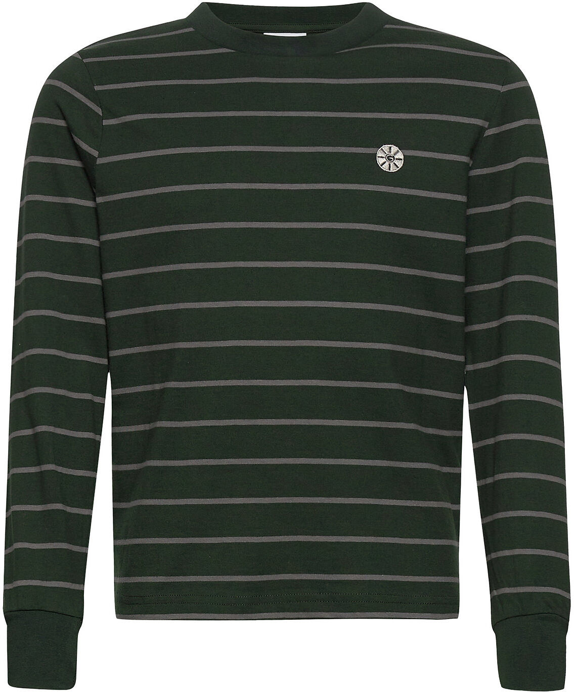 Grunt Bos Stripe Ls Tee T-shirts Long-sleeved T-shirts Grønn Grunt