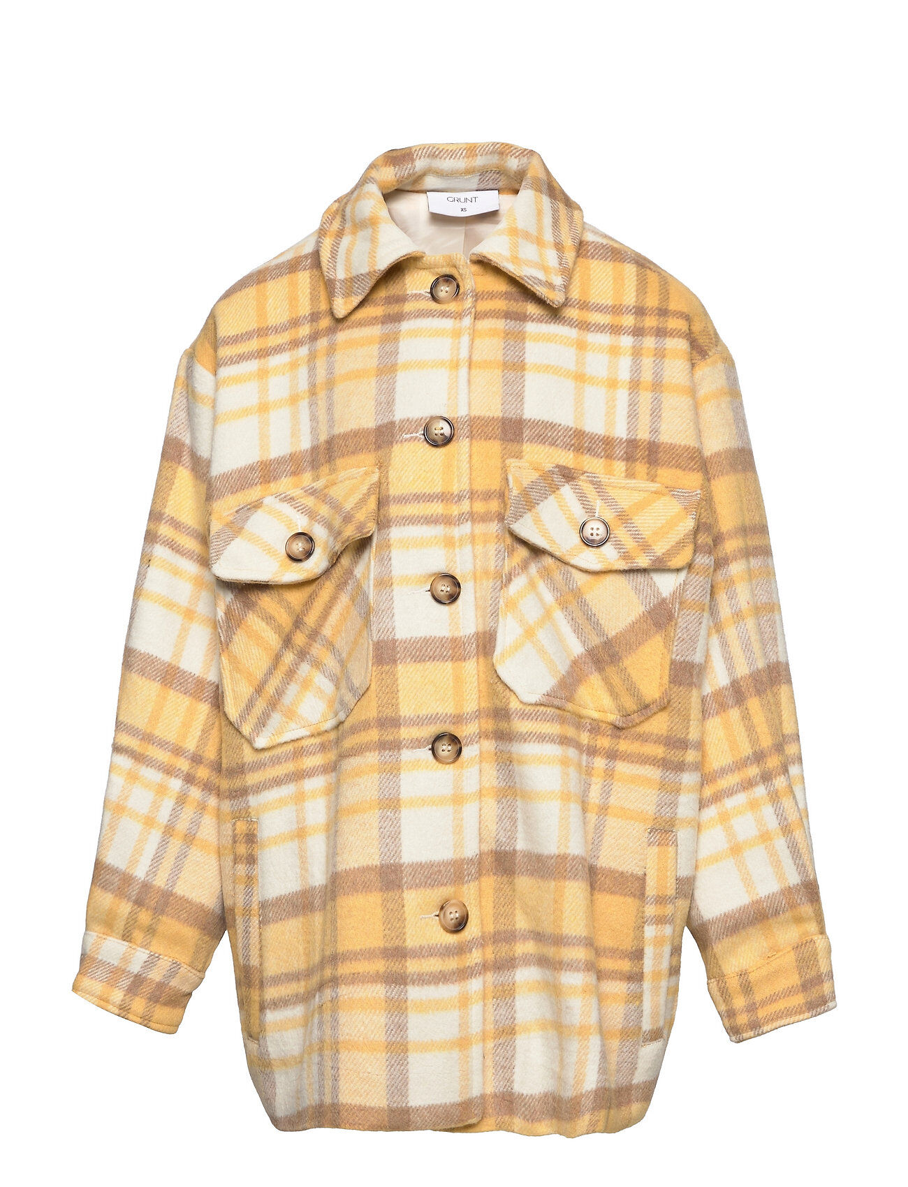 Grunt Harper Check Jacket Overshirts Gul Grunt