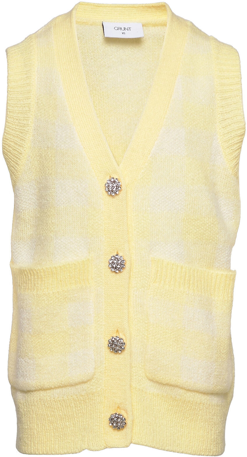 Grunt Mia Knit Vest Vest Gul Grunt