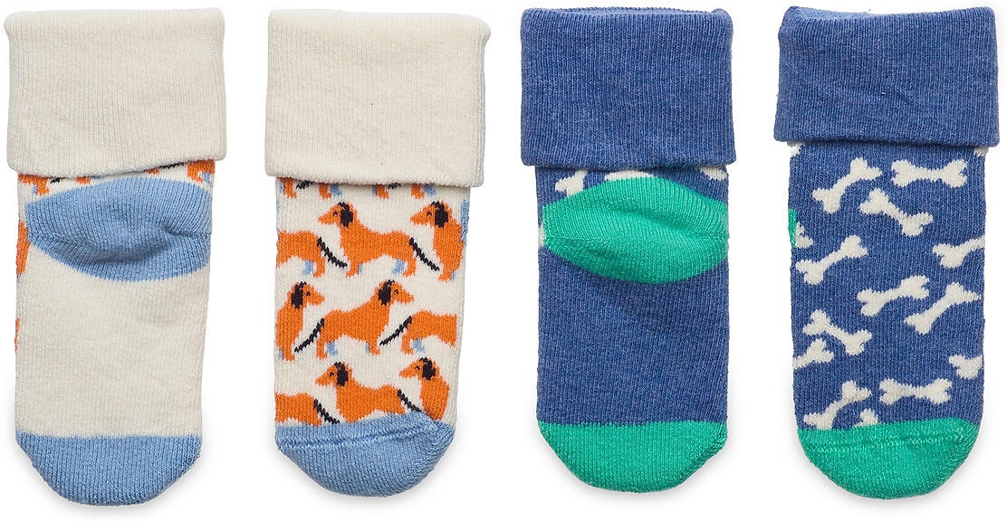 Happy Socks 2-Pack Kids Dog Terry Socks Socks & Tights Socks Blå Happy Socks