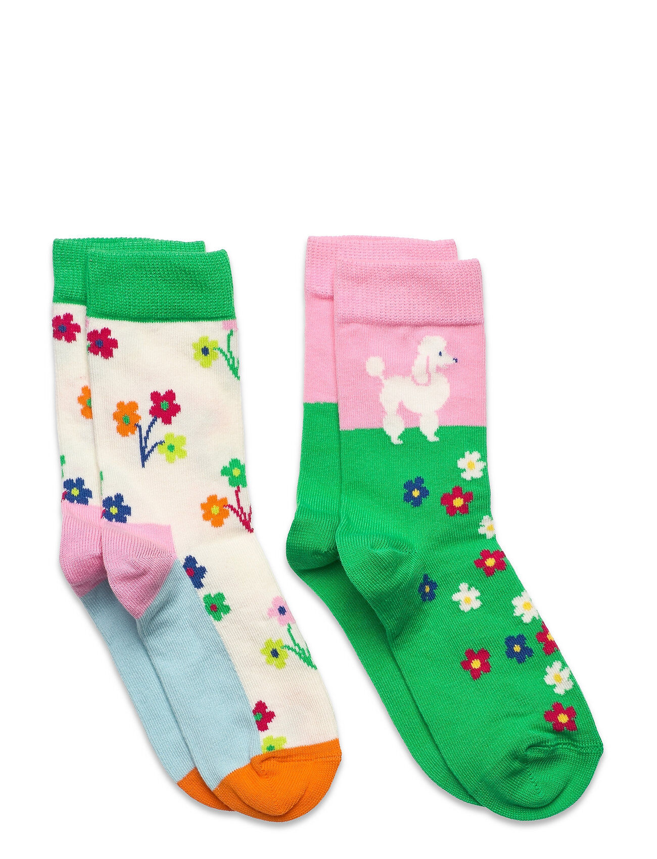 Happy Socks 2-Pack Kids Poodle & Flowers Socks Socks & Tights Socks Multi/mønstret Happy Socks