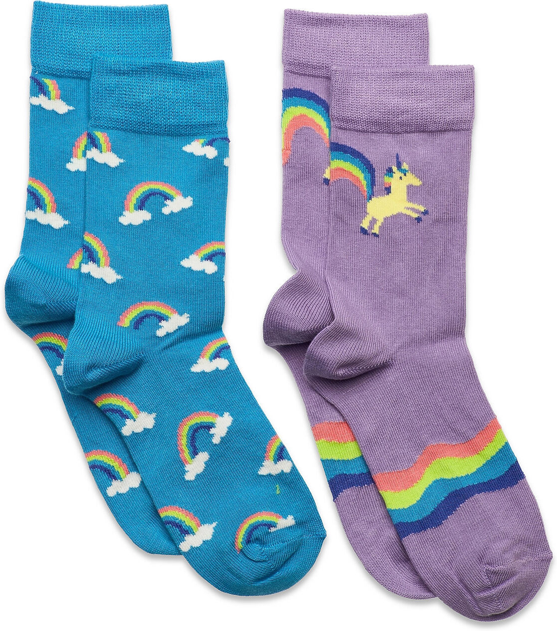 Happy Socks 2-Pack Kids Unicorn & Rainbow Socks Socks & Tights Socks Multi/mønstret Happy Socks