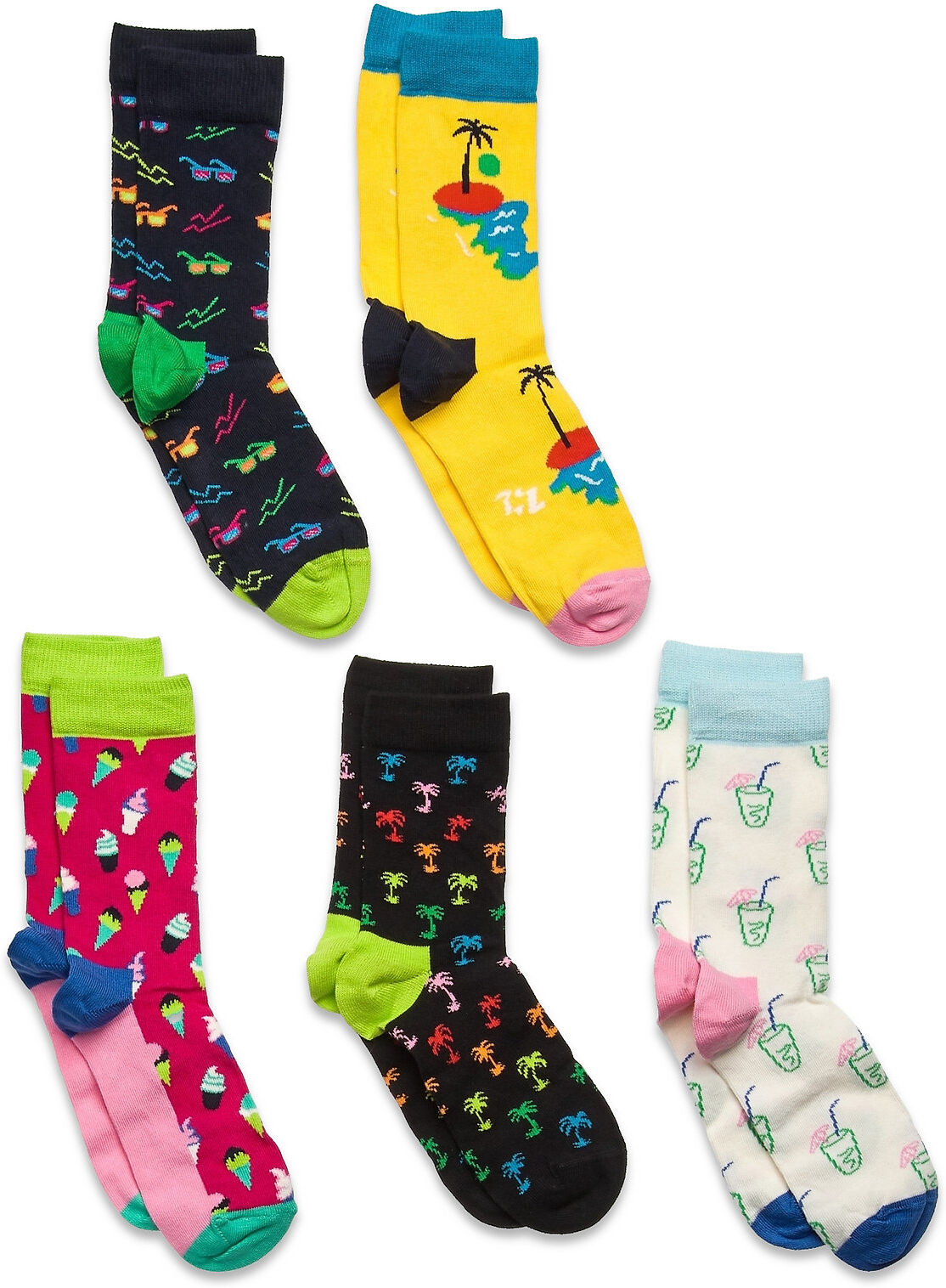 Happy Socks 5-Pack Tropical Socks Gift Set Socks & Tights Socks Multi/mønstret Happy Socks