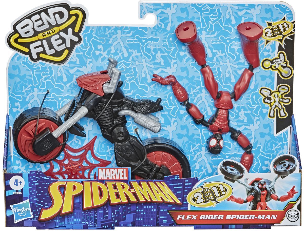 Hasbro Spd Bend And Flex Flex Rider Spider Man Toys Playsets & Action Figures Multi/mønstret Hasbro