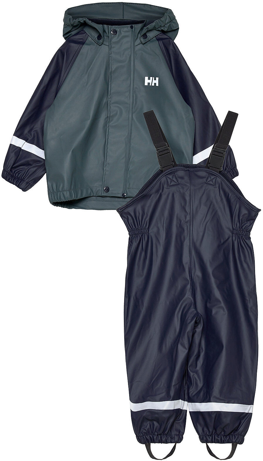 Helly Hansen K Bergen Fleece Pu Rainset Outerwear Rainwear Rainwear Sets & Coveralls Blå Helly Hansen