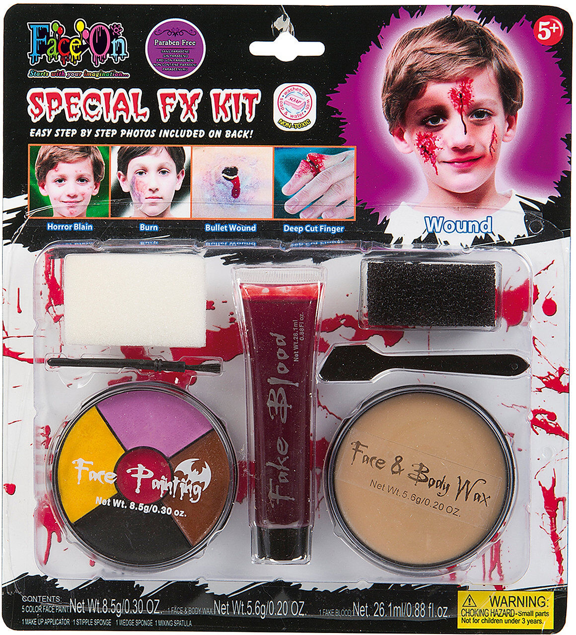 Joker Kid Make Up Special Effects Kit Toys Face Paints Multi/mønstret Joker