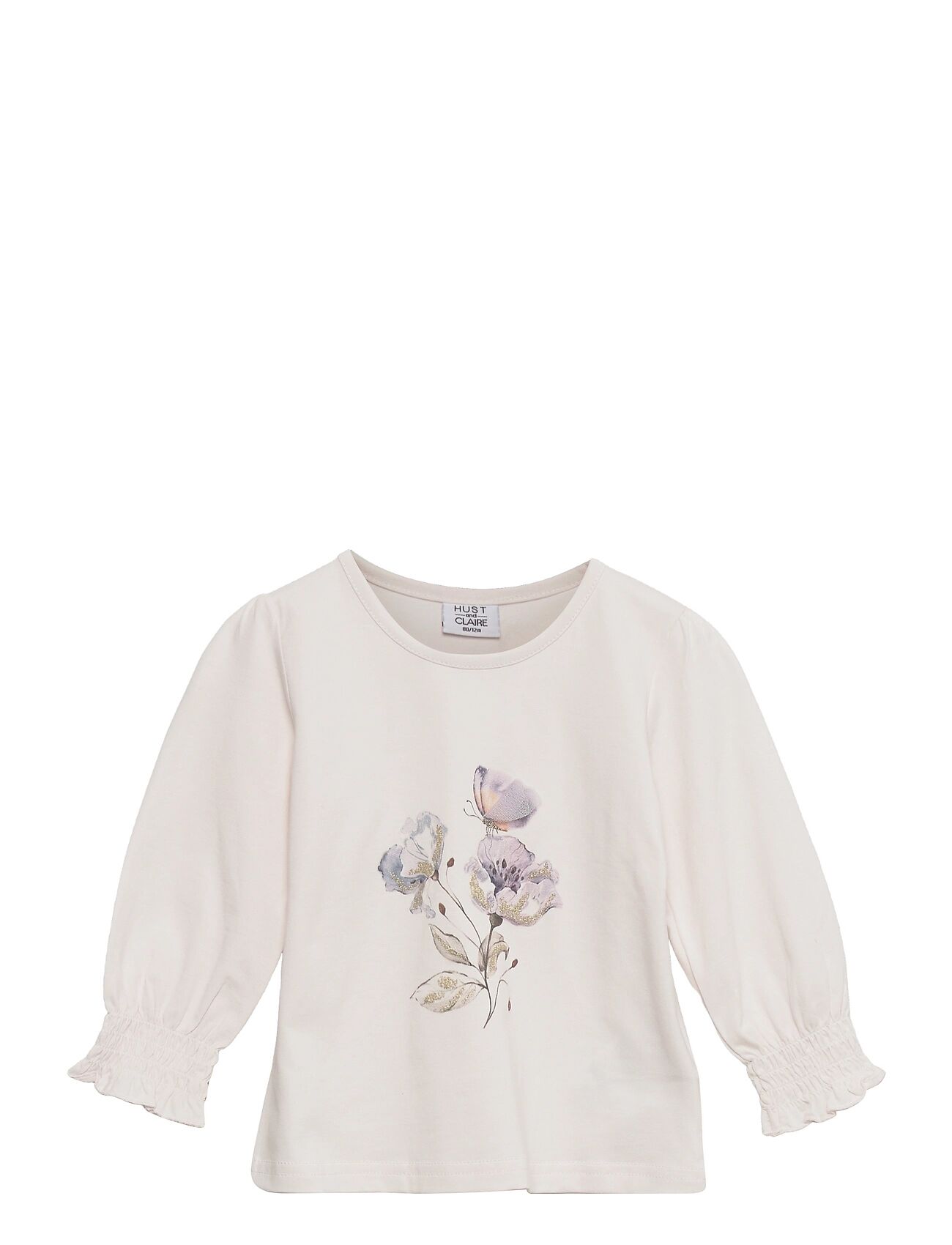 Hust & Claire Adelana - T-Shirt T-shirts Long-sleeved T-shirts Beige Hust & Claire