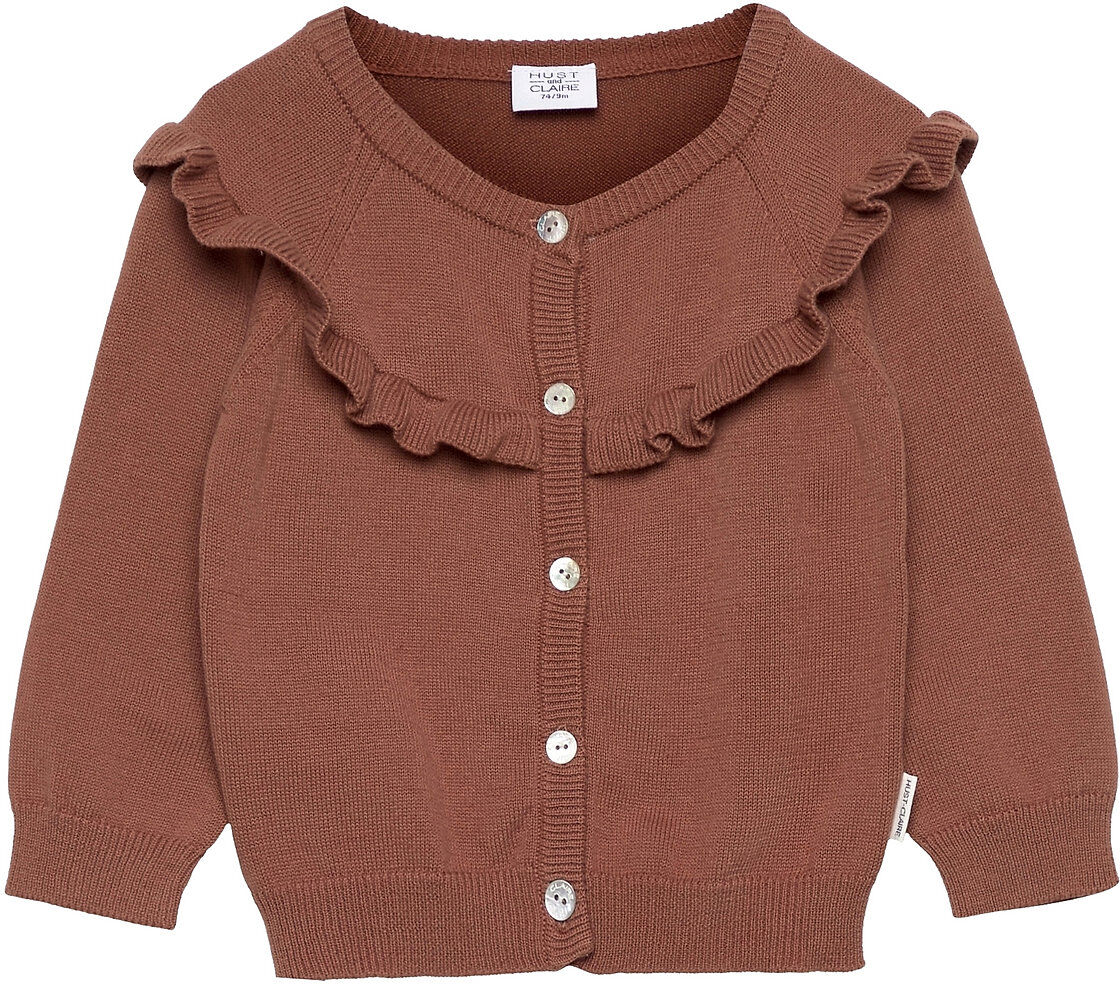 Hust & Claire Cilke - Cardigan Strikkegenser Cardigan Brun Hust & Claire