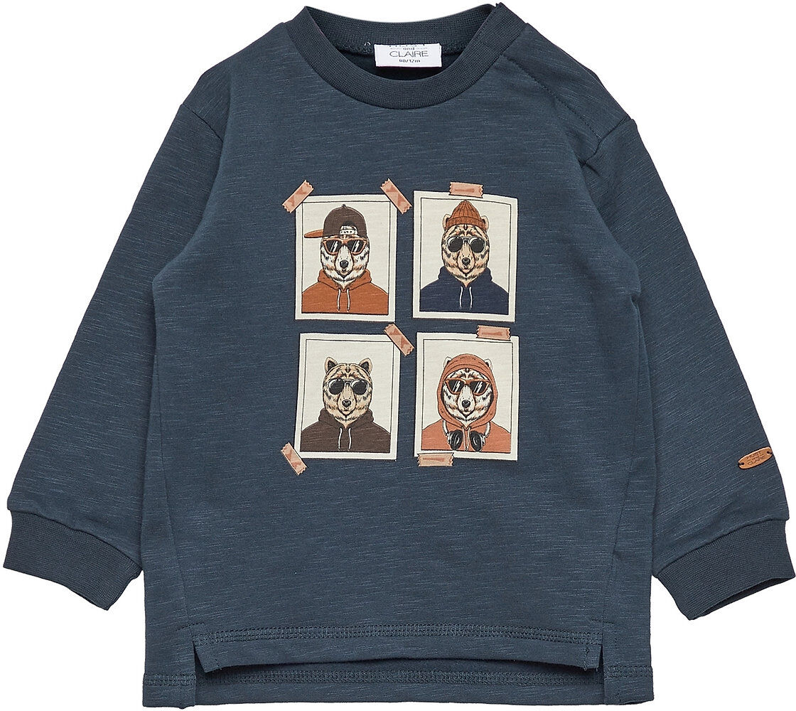 Hust & Claire Asger - Sweatshirt Sweat-shirt Genser Blå Hust & Claire