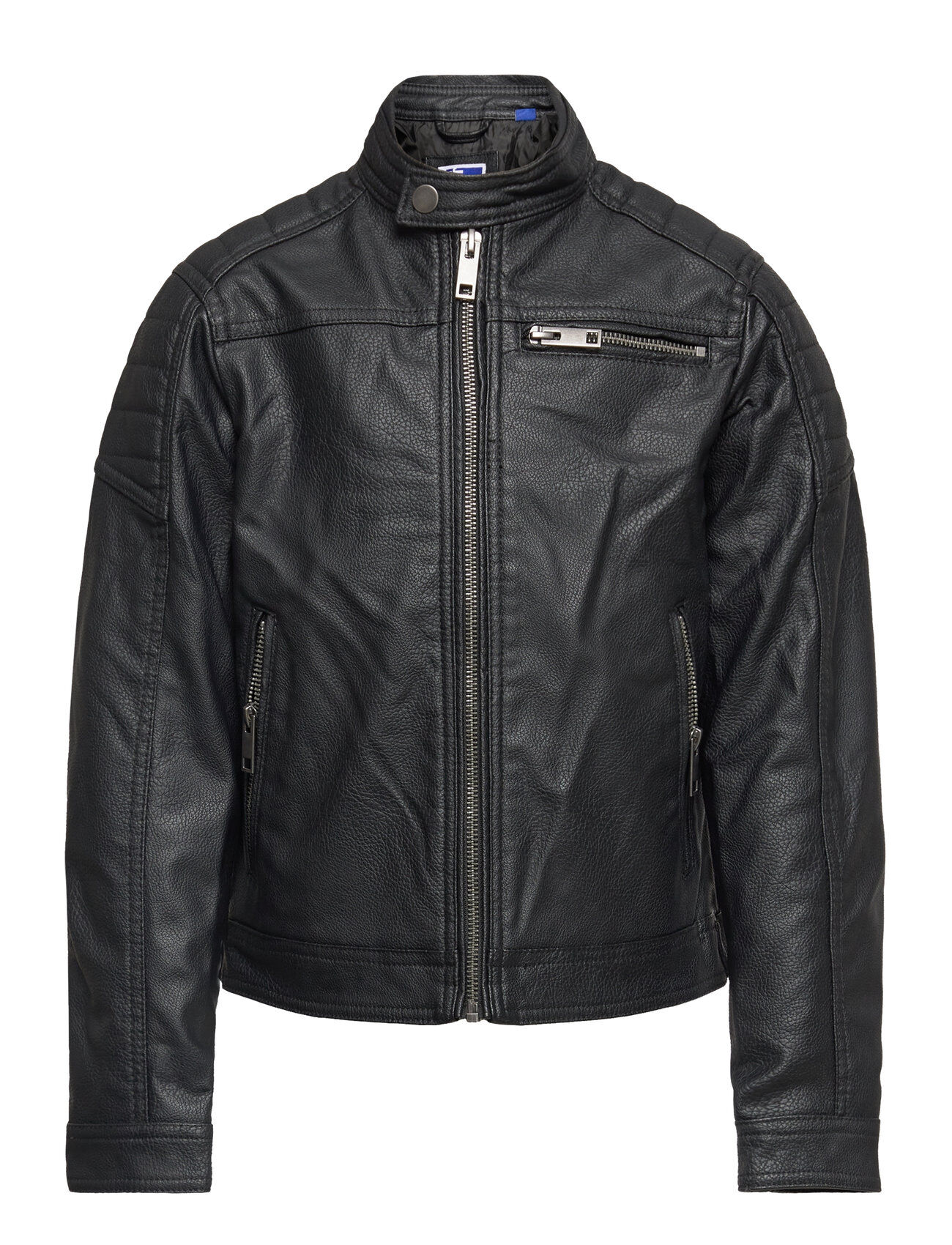 Jack & Jones Jjerocky Jacket Jr Outerwear Jackets & Coats Leather Jacket Svart Jack & J S