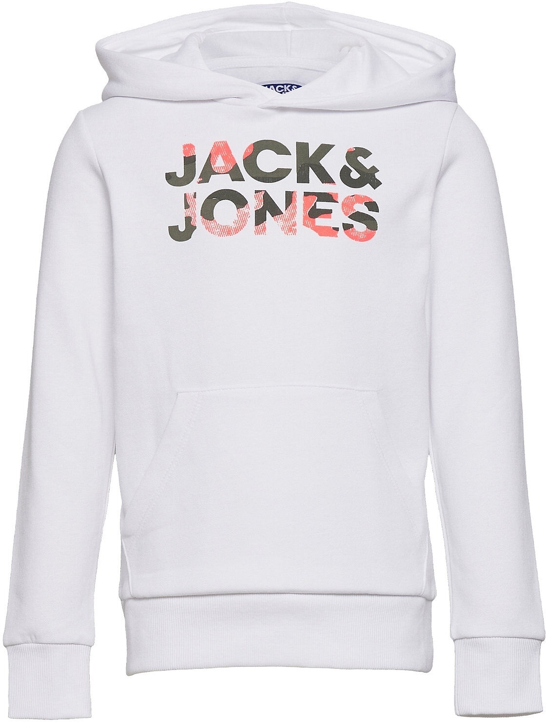 Jack & Jones Jjsoldier Logo Sweat Hood Jr Hettegenser Genser Hvit Jack & J S