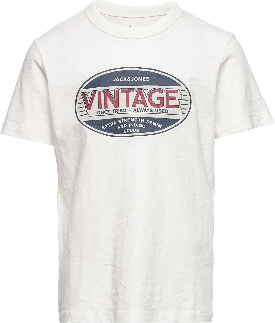 Jack & Jones Jjedenim Tee Ss O-Neck Sn Jnr T-shirts Short-sleeved Hvit Jack & J S