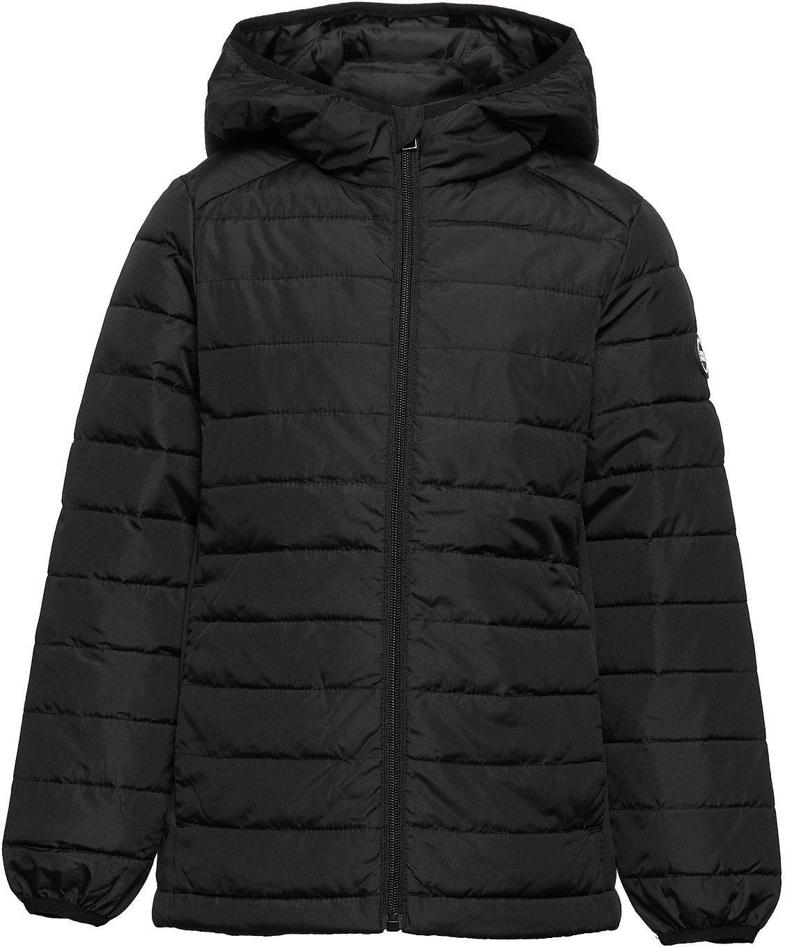 Jack & Jones Jjeace Spring Puffer Hood Jr Fôret Jakke Svart Jack & J S