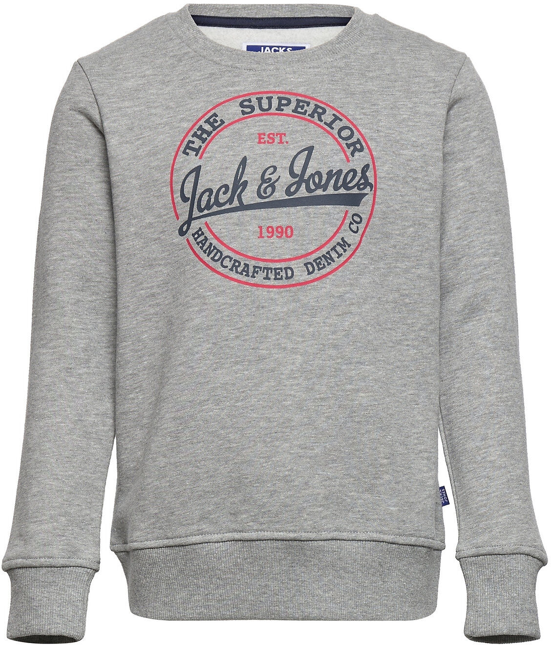 Jack & Jones Jjbrat Sweat Crew Neck Jr Sweat-shirt Genser Grå Jack & J S