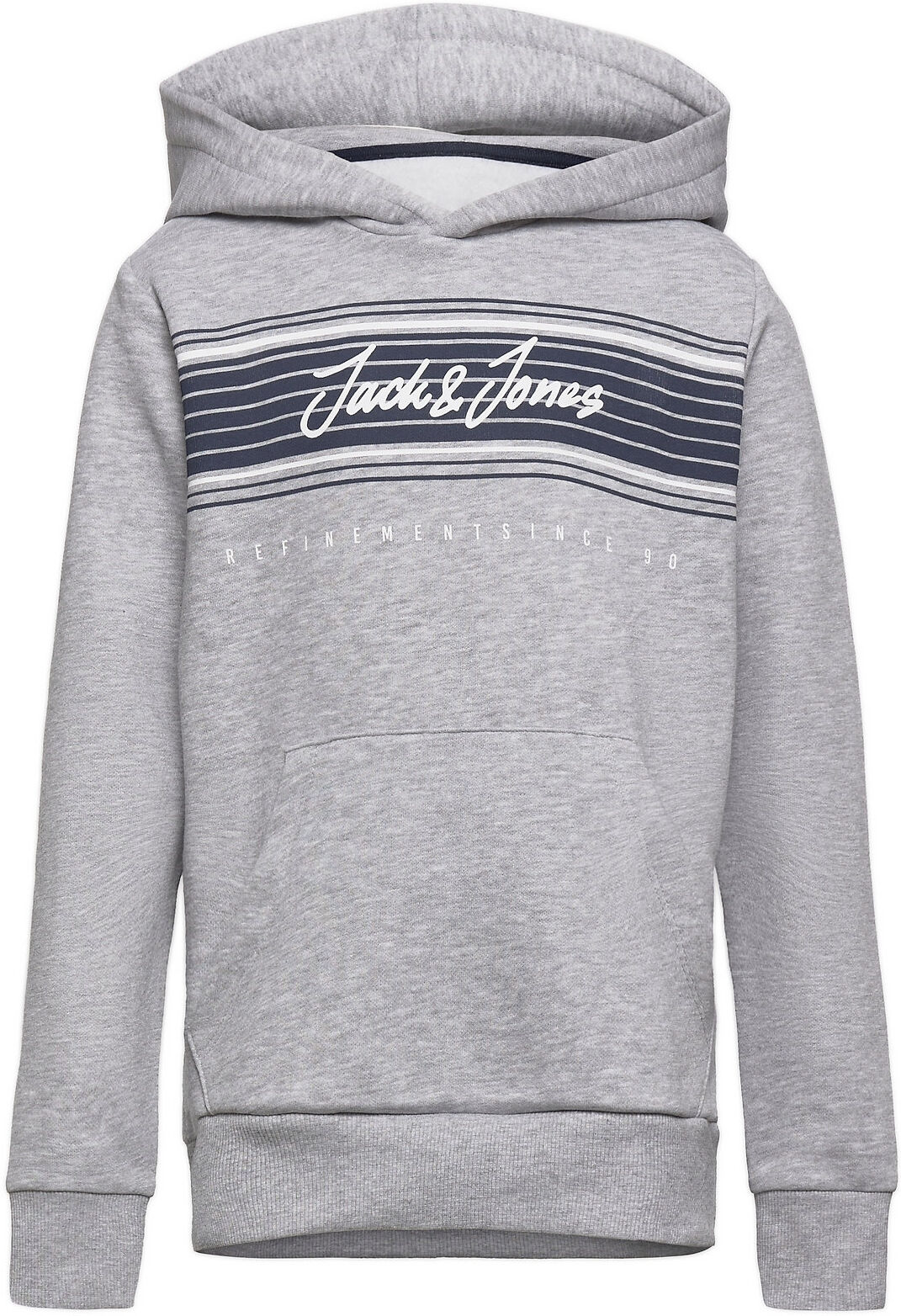 Jack & Jones Jjleo Sweat Hood Jr Hettegenser Genser Grå Jack & J S