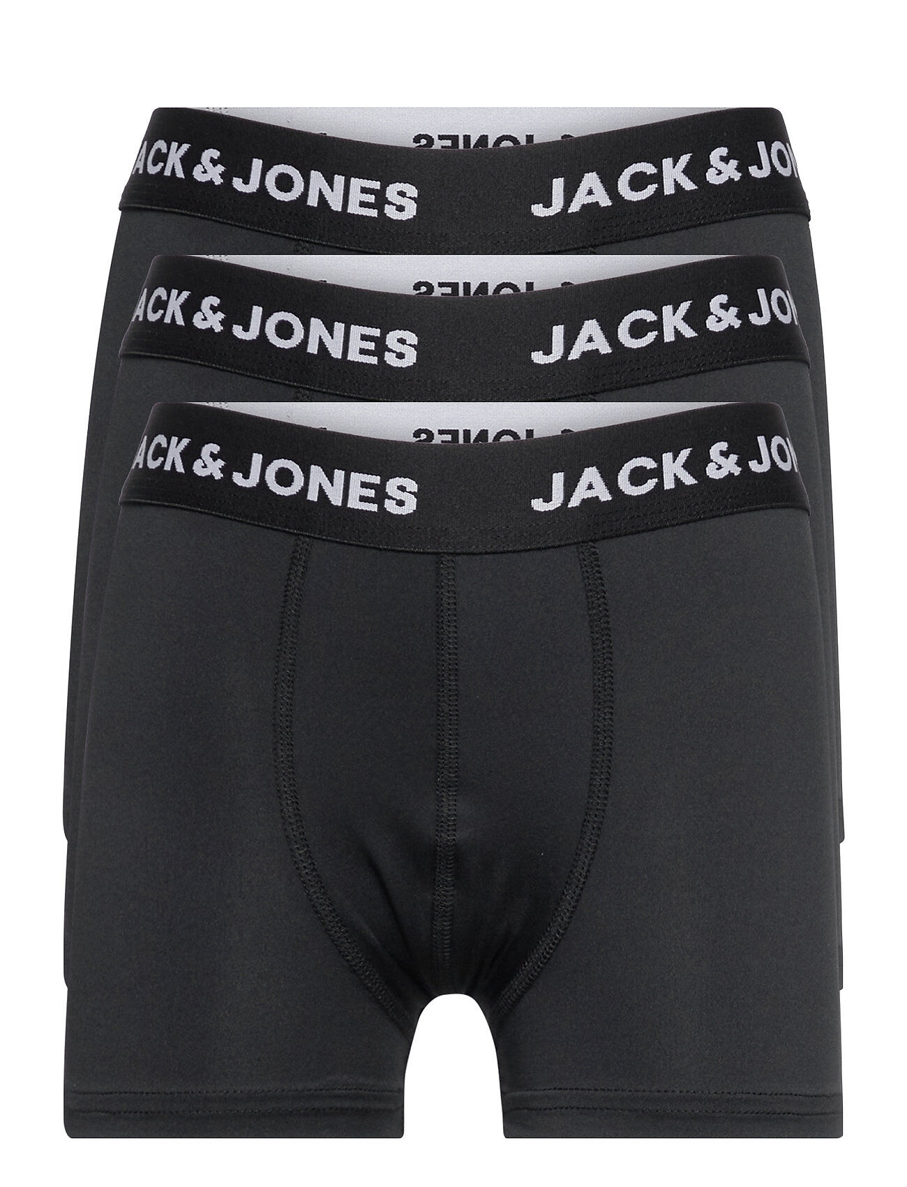 Jack & Jones Jacbase Microfiber Trunks 3Pack Jnr Night & Underwear Underwear Underpants Svart Jack & J S