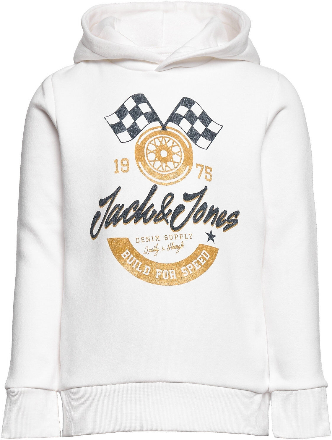 Jack & Jones Jprblupiet Sweat Hood Jr Hettegenser Genser Hvit Jack & J S