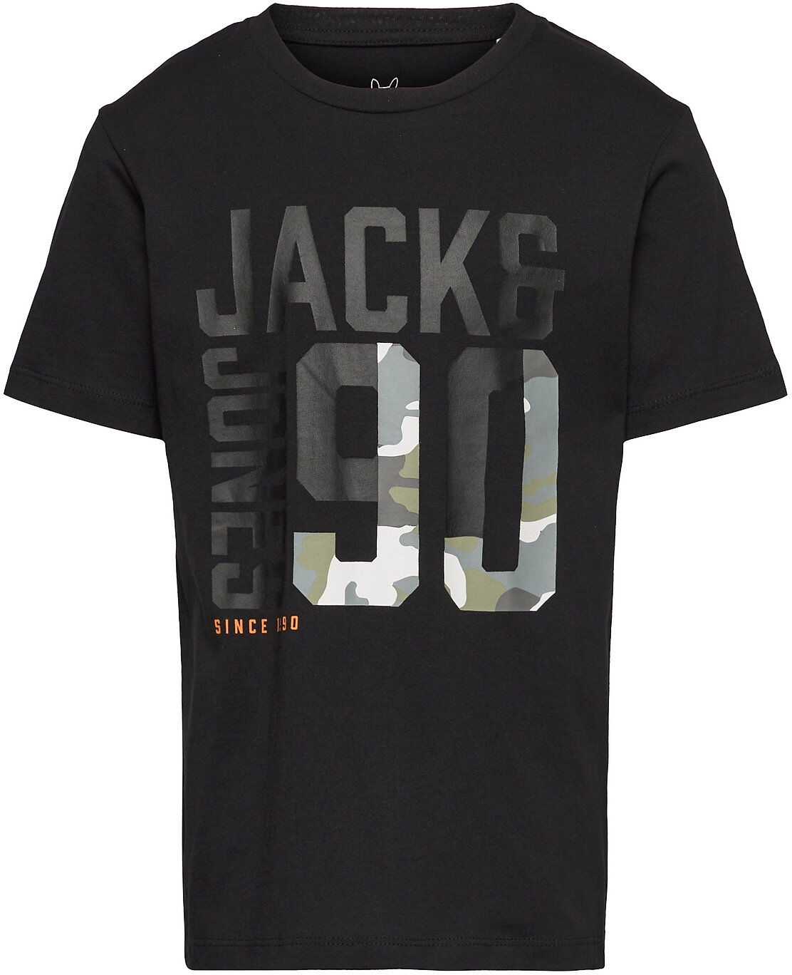 Jack & Jones Jconic Camo Tee Ss Crew Neck Ln Jnr T-shirts Short-sleeved Svart Jack & J S