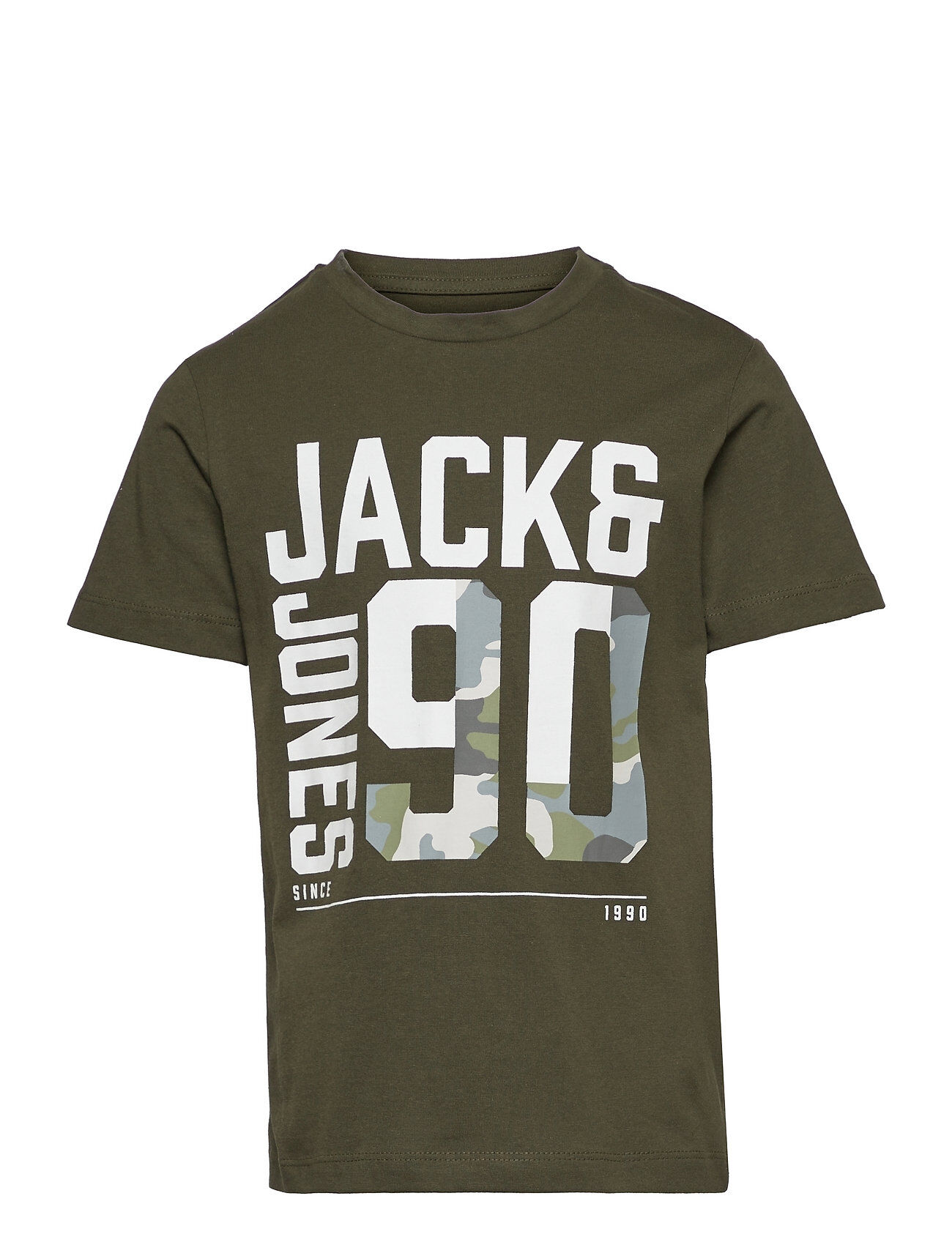 Jack & Jones Jconic Camo Tee Ss Crew Neck Ln Jnr T-shirts Short-sleeved Grønn Jack & J S