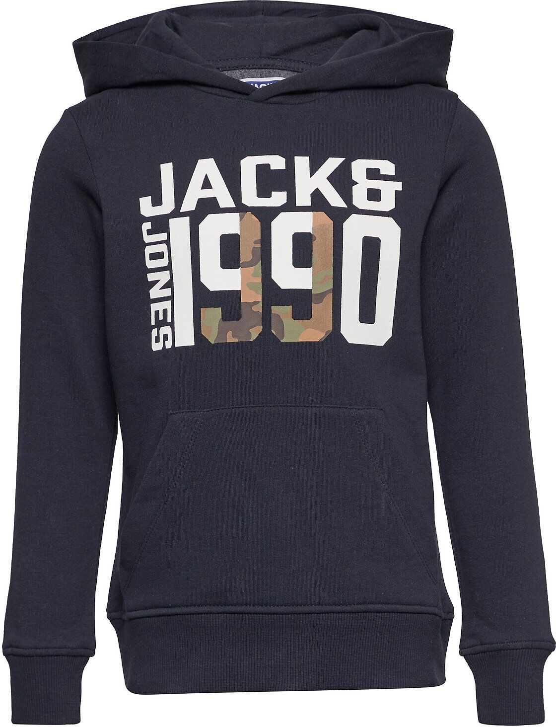 Jack & Jones Jconic Camo Sweat Hood Ln Jnr Hettegenser Genser Blå Jack & J S