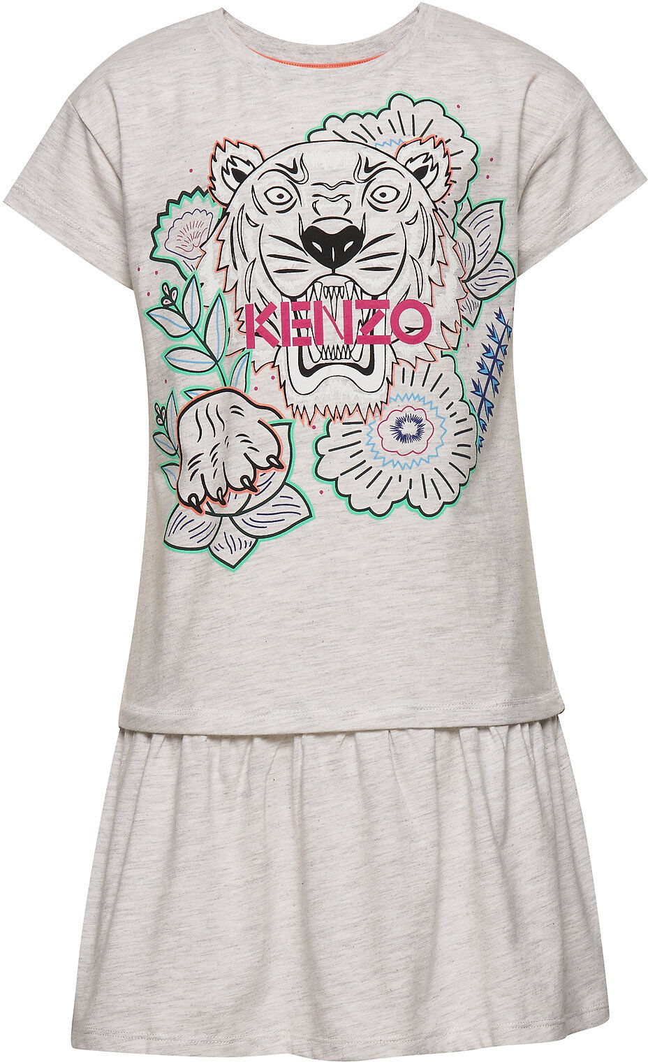 Kenzo Tiger Jg 10 Dresses & Skirts Dresses Casual Dresses Short-sleeved Casual Dresses Grå Kenzo