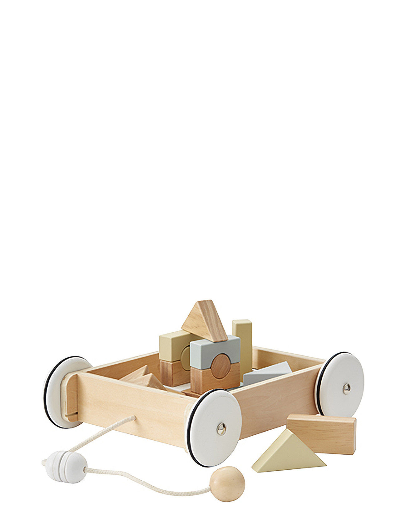 Kids Concept Wagon With Blocks Toys Building Sets & Blocks Building Blocks Grå Kids Concept