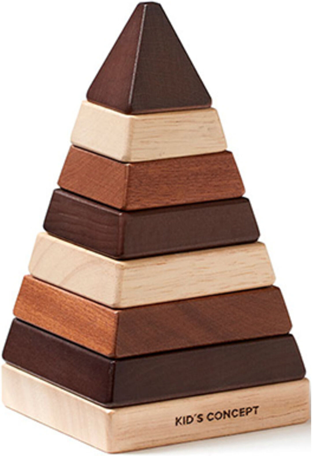 Kids Concept Stacking Pyramid Natural Neo Toys Building Sets & Blocks Building Blocks Brun Kids Concept