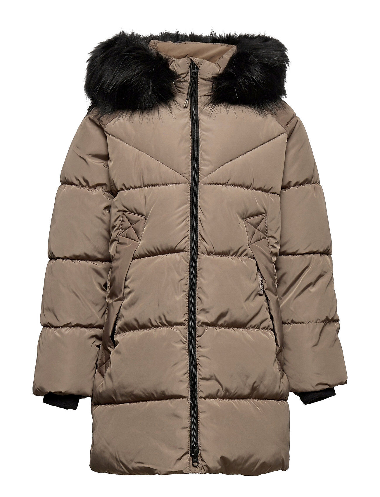 Kids Only Konmonica Long Puffer Coat Cp Otw Fôret Jakke Beige Kids Only