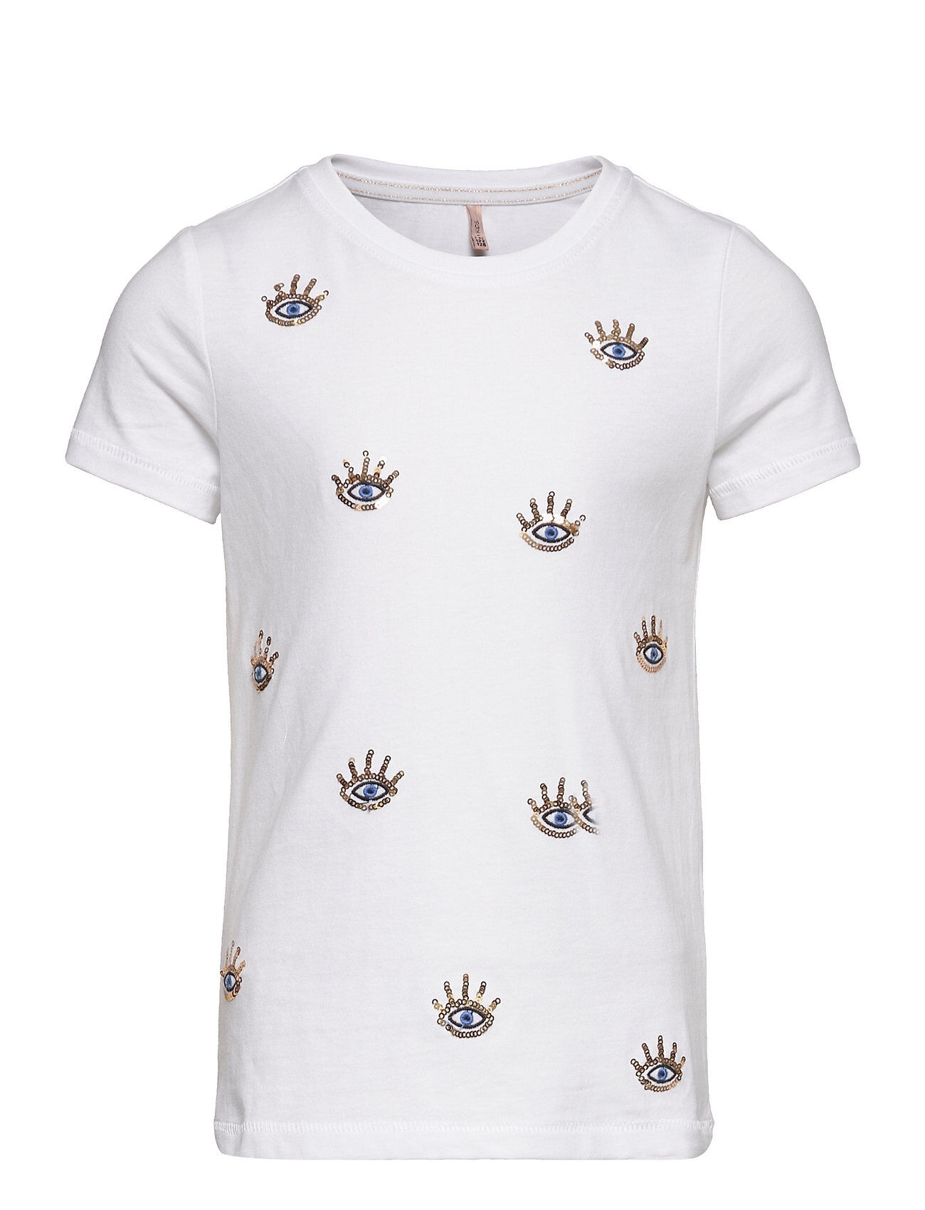 Kids Only Konkita Reg S/S Astrology Top Jrs T-shirts Short-sleeved Hvit Kids Only