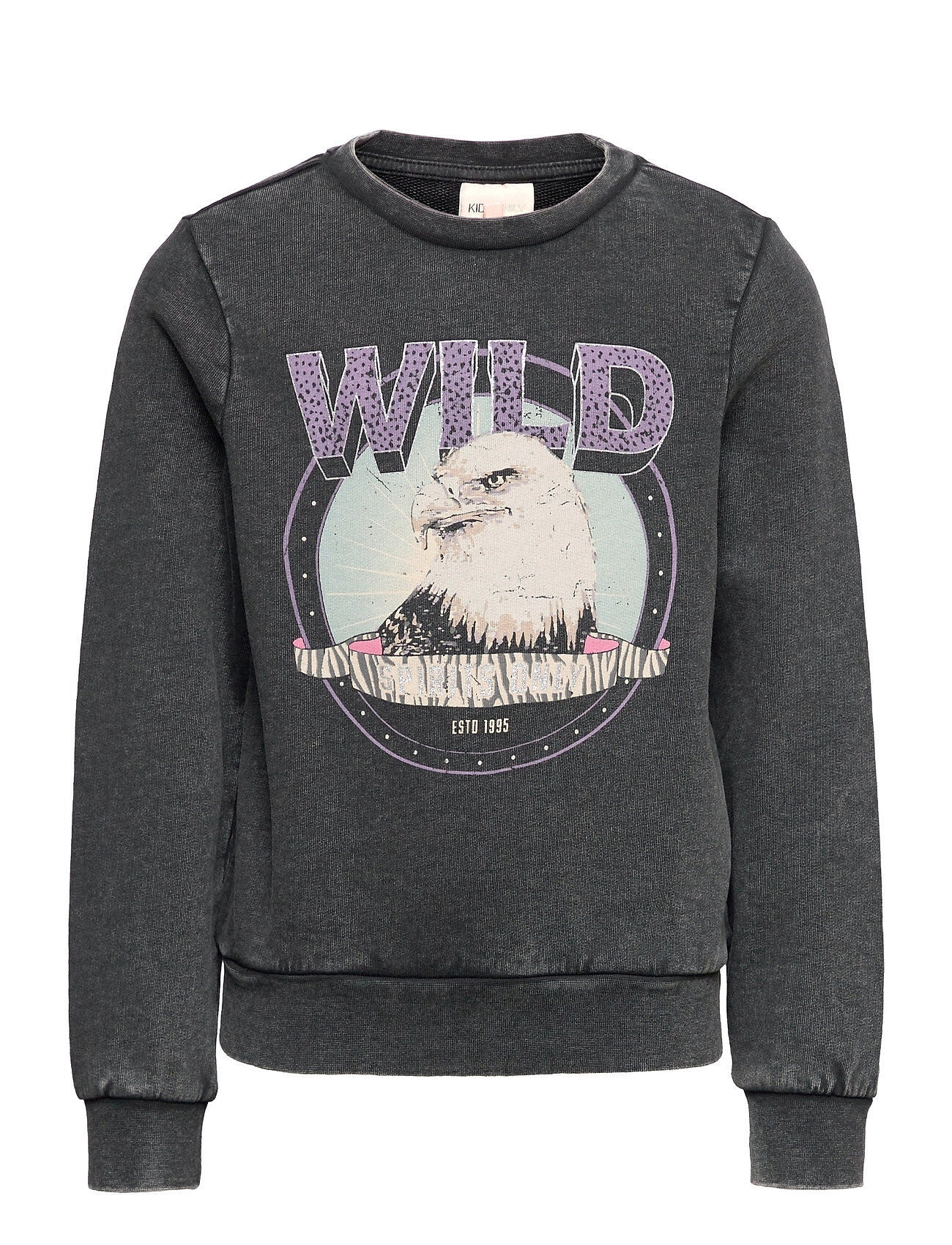 Kids Only Konlucinda Life L/S Tough/Wild Swt Sweat-shirt Genser Grå Kids Only