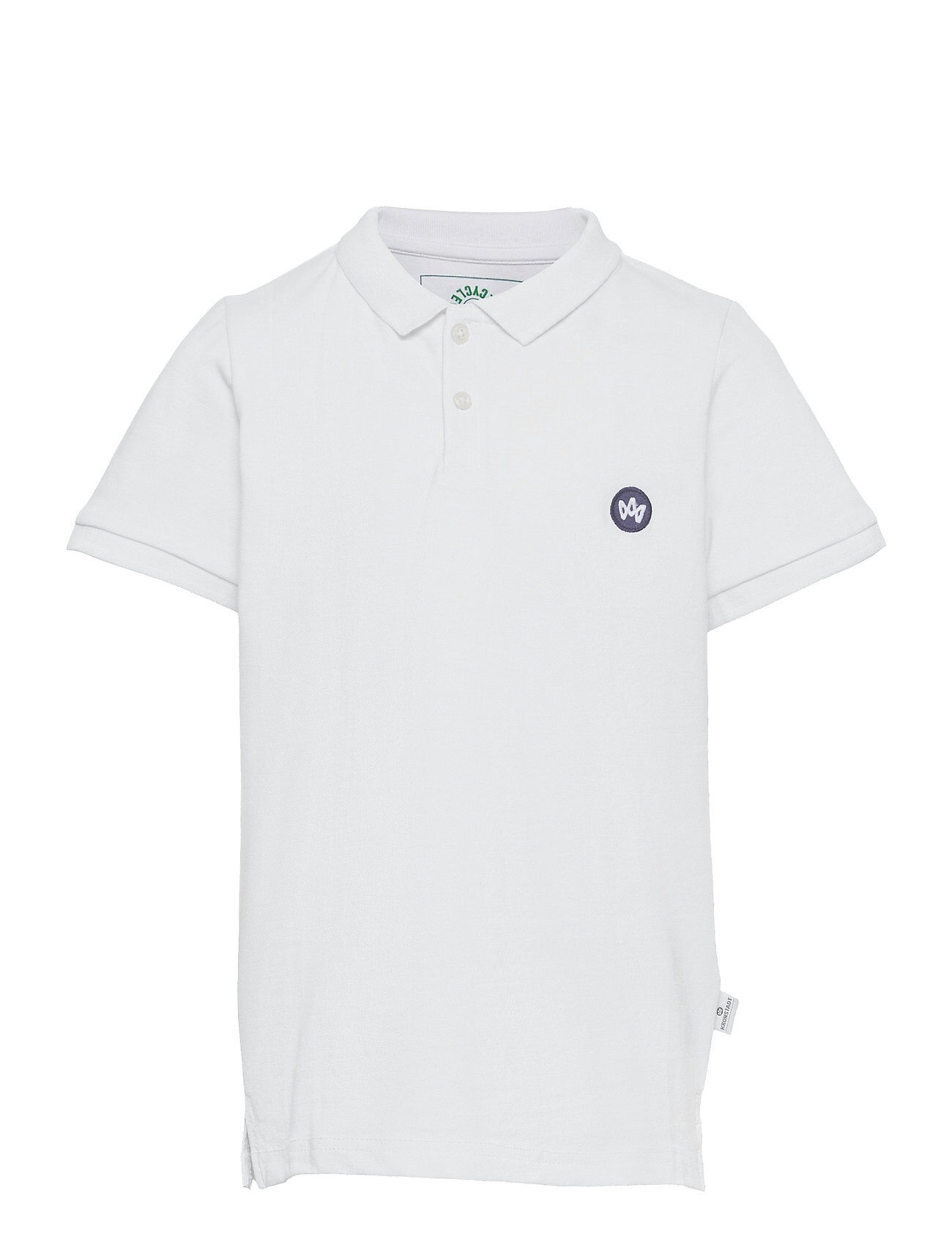 Kronstadt Albert Kids Polo Recycled T-shirts Polo Shirts Short-sleeved Polo Shirts Hvit Kronstadt