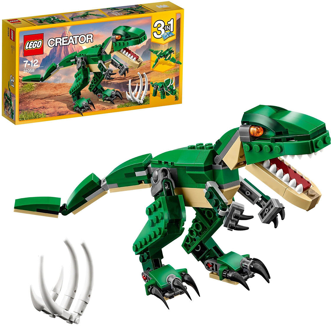 Lego 3In1 Mighty Dinosaurs Model Building Set Toys LEGO Toys LEGO Creator Multi/mønstret LEGO