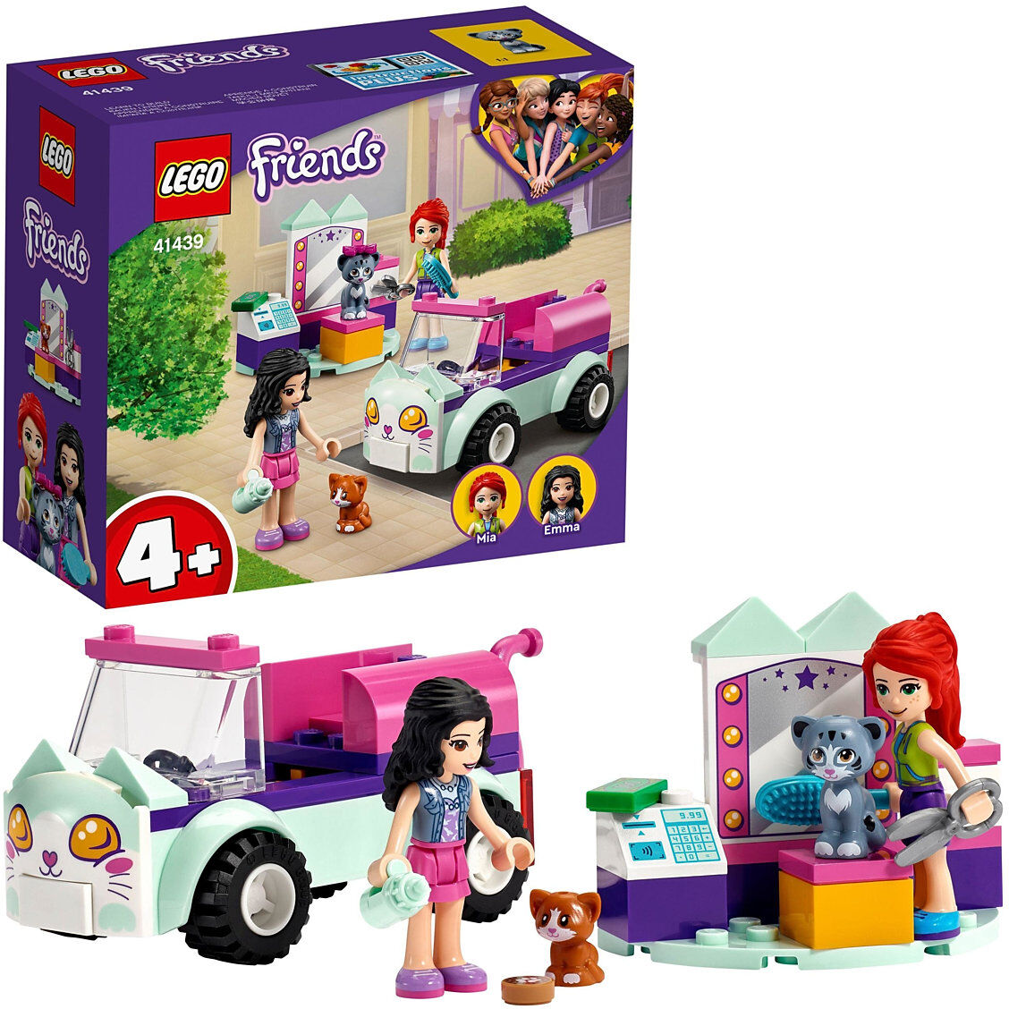 Lego Cat Grooming Car Toy Kittens Playset Toys LEGO Toys LEGO Friends Multi/mønstret LEGO