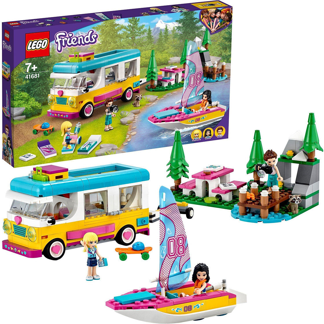 Lego Forest Camper Van & Sailboat Toy Set Toys LEGO Toys LEGO Friends Multi/mønstret LEGO