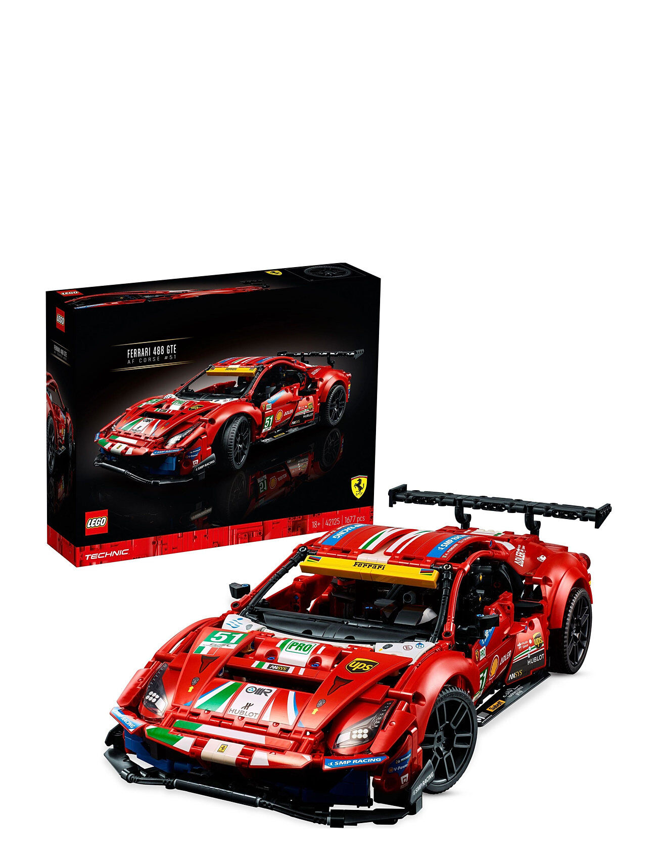 Lego Ferrari 488 Gte “Af Corse #51” Car Set Toys LEGO Toys LEGO® Technic Rød LEGO