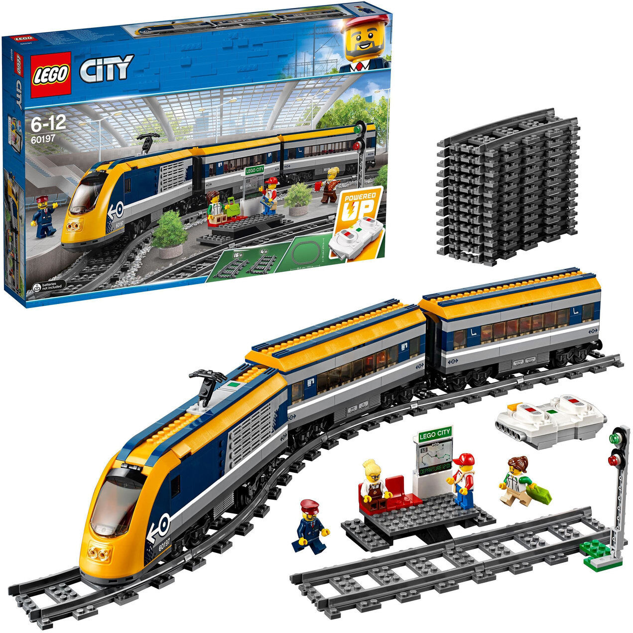 Lego City Passenger Train & Track Bluetooth Rc Set Toys LEGO Toys LEGO City Multi/mønstret LEGO