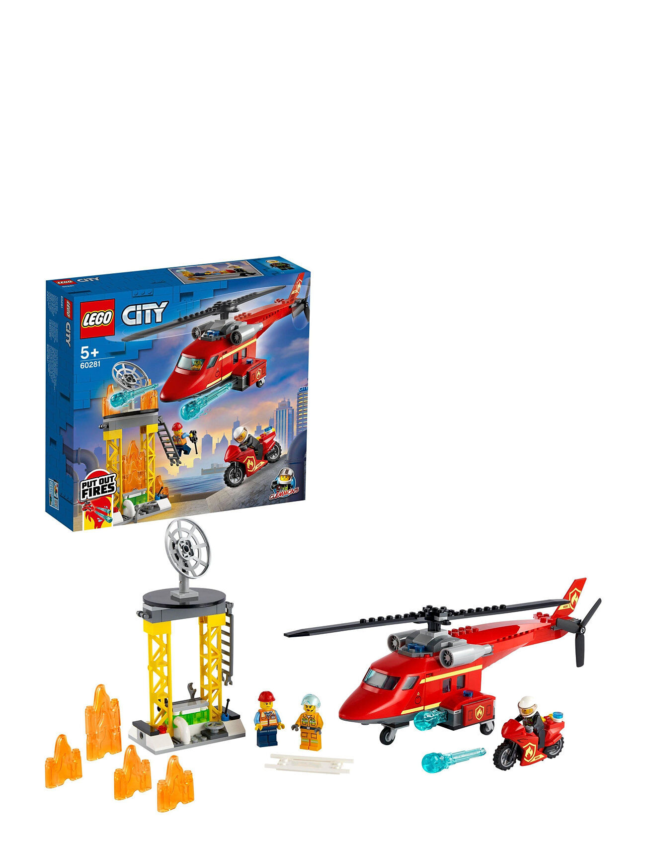 Lego Fire Rescue Helicopter And Motorbike Toy Toys LEGO Toys LEGO City Multi/mønstret LEGO