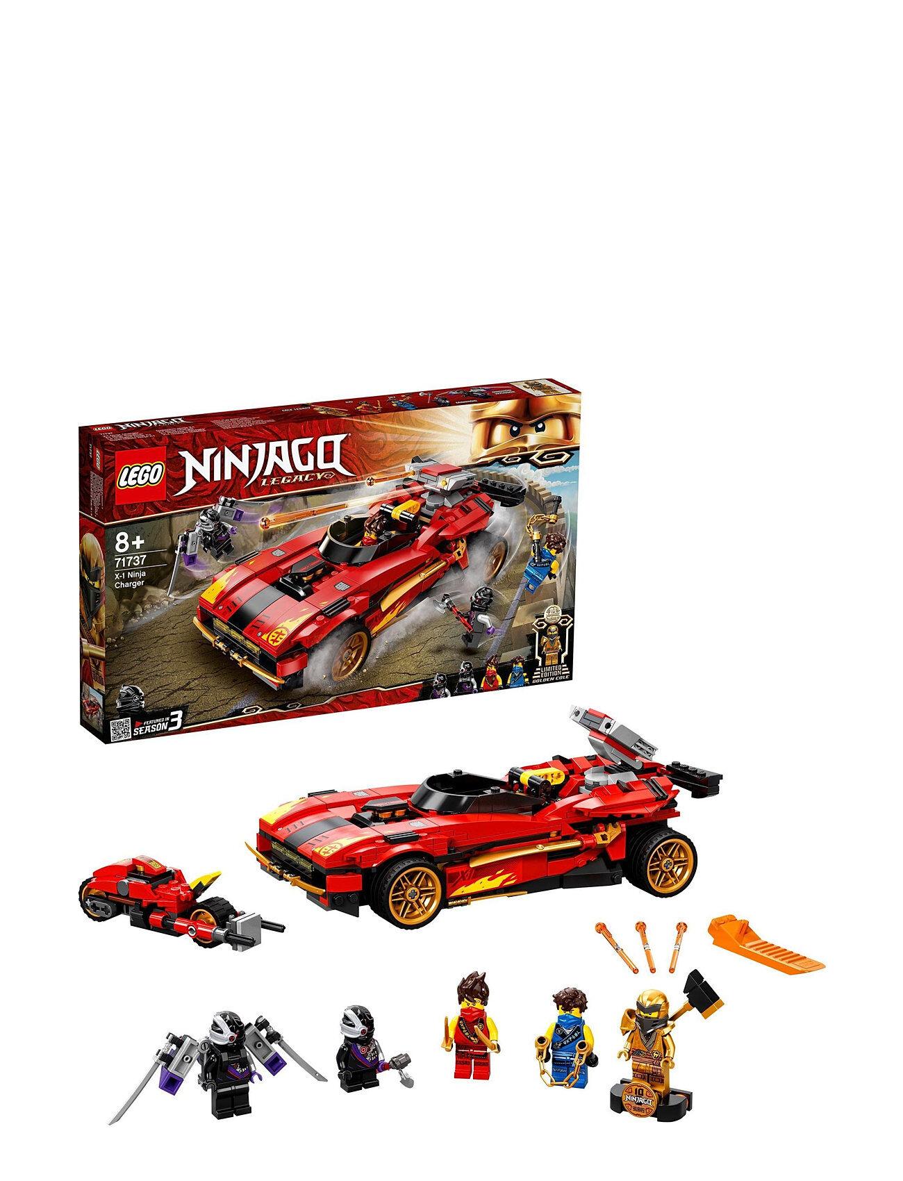 Lego Legacy X-1 Ninja Charger Building Set Toys LEGO Toys LEGO Ninjago Multi/mønstret LEGO