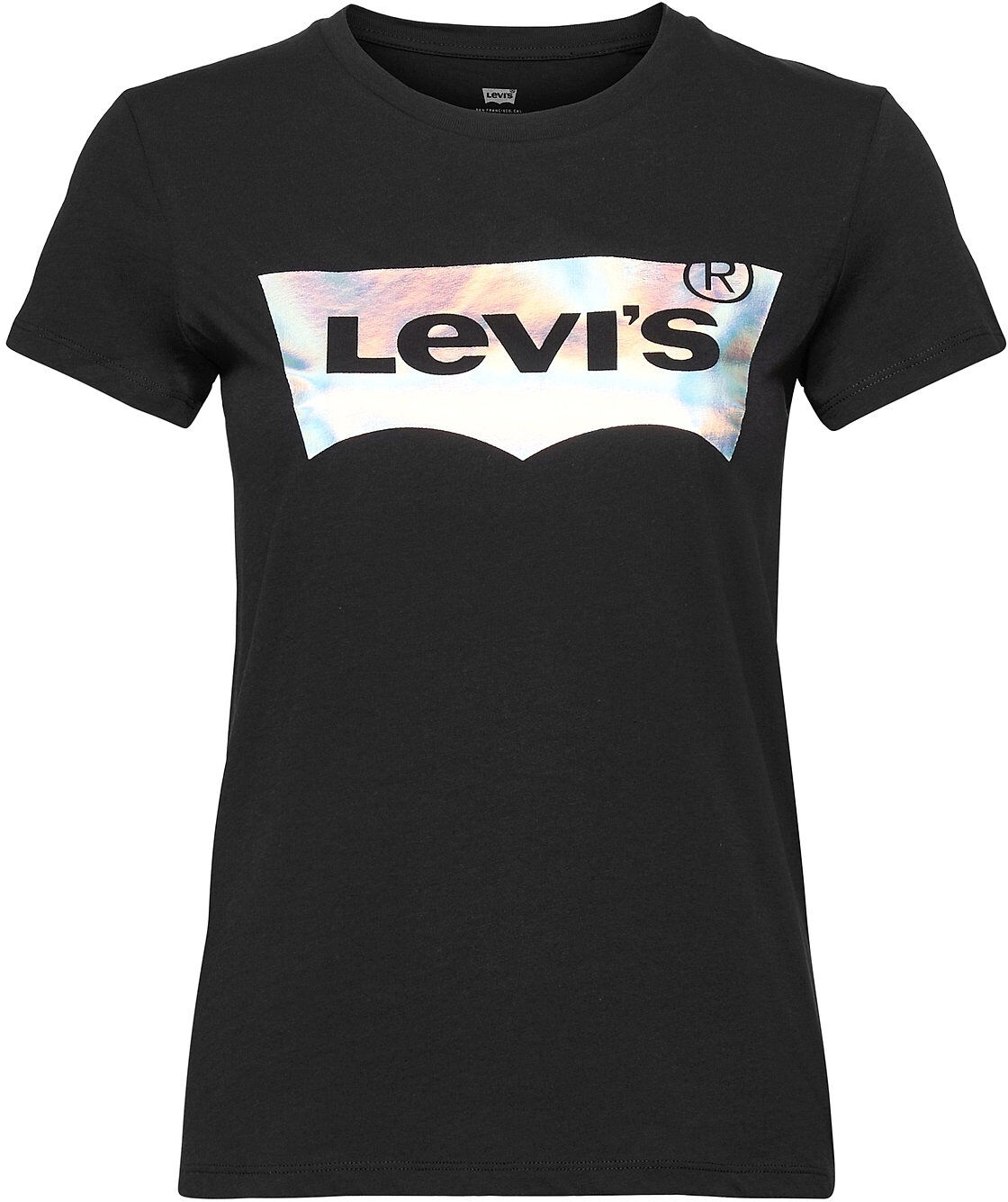 LEVI´S Women The Perfect Tee Iridescent Bw T-shirts Short-sleeved Svart LEVI´S Women