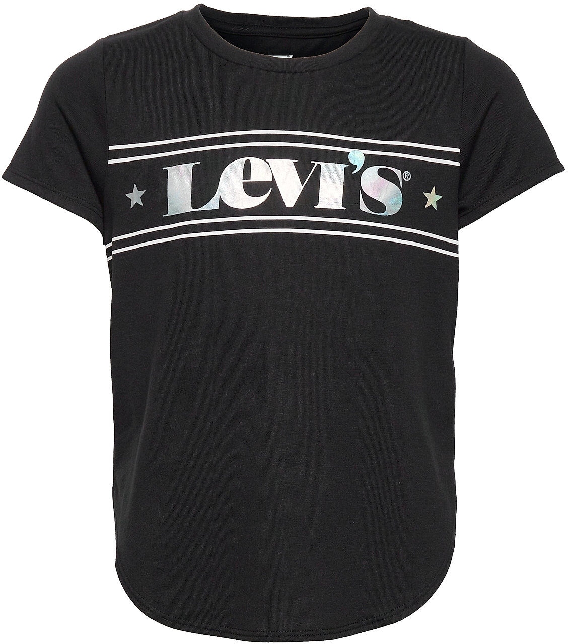 Levi's Lvg High Low Graphic Tee Shirt T-shirts Short-sleeved Svart Levi's