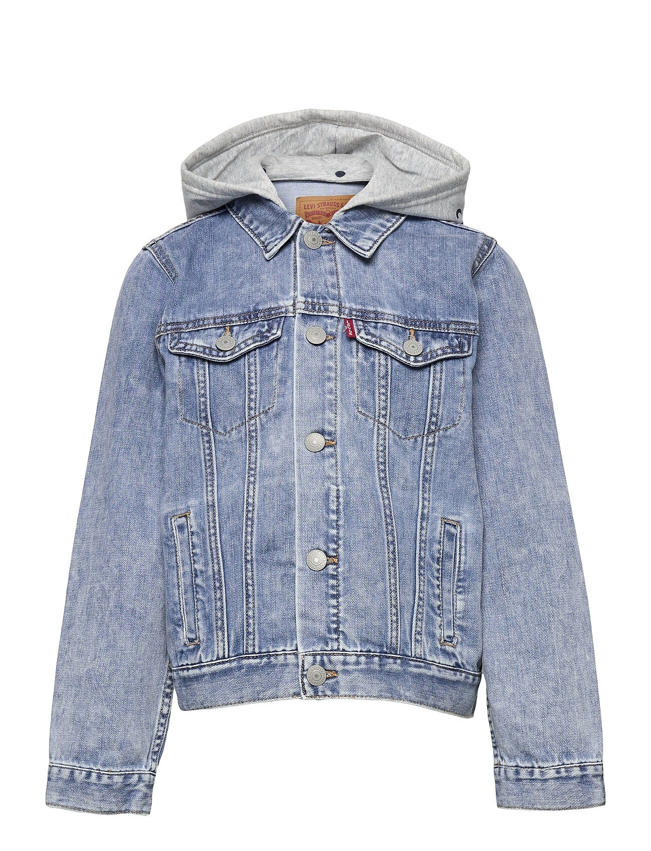 Levi's Lvb Hooded Trucker Jacket Outerwear Jackets & Coats Denim Jacket Blå Levi's