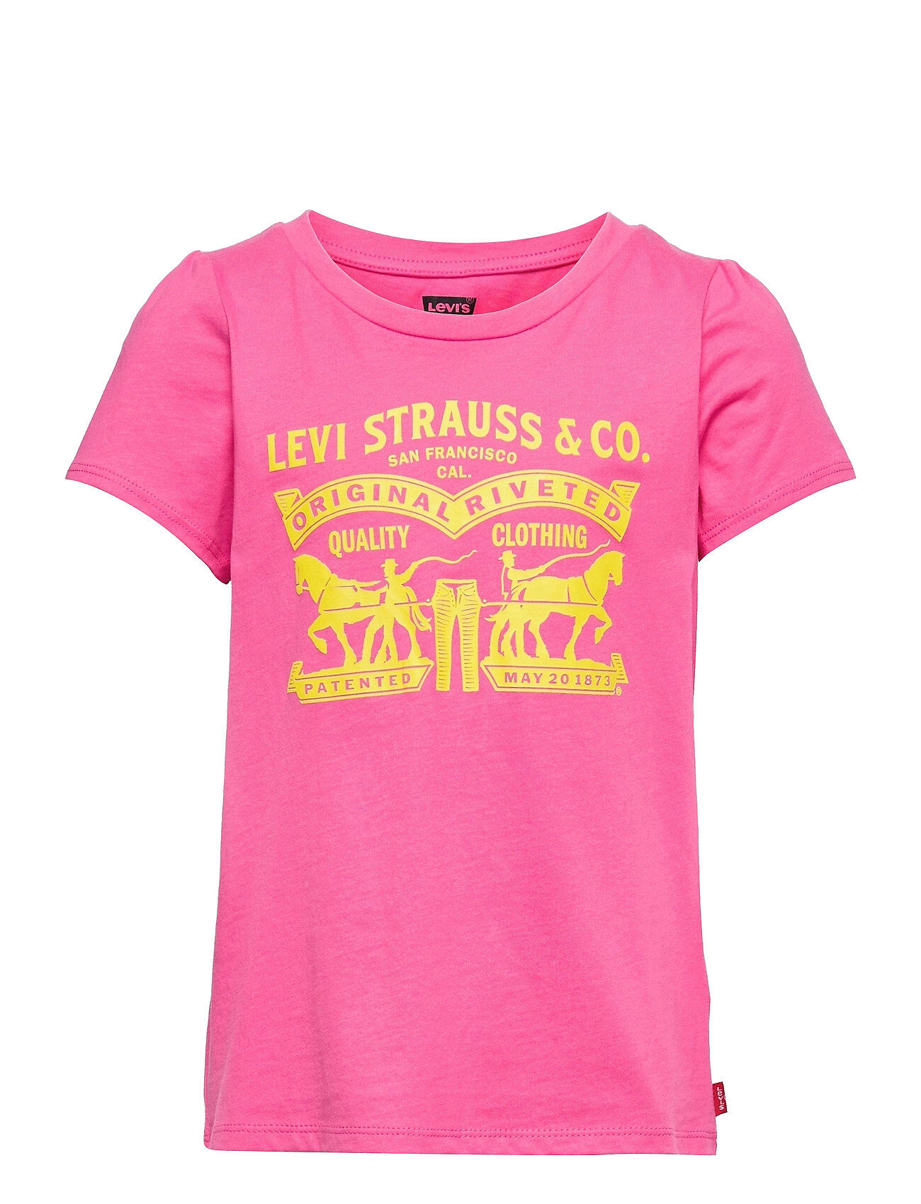 Levi's Lvg Neon Cap Ss Baby Tee Shirt T-shirts Short-sleeved Rosa Levi's