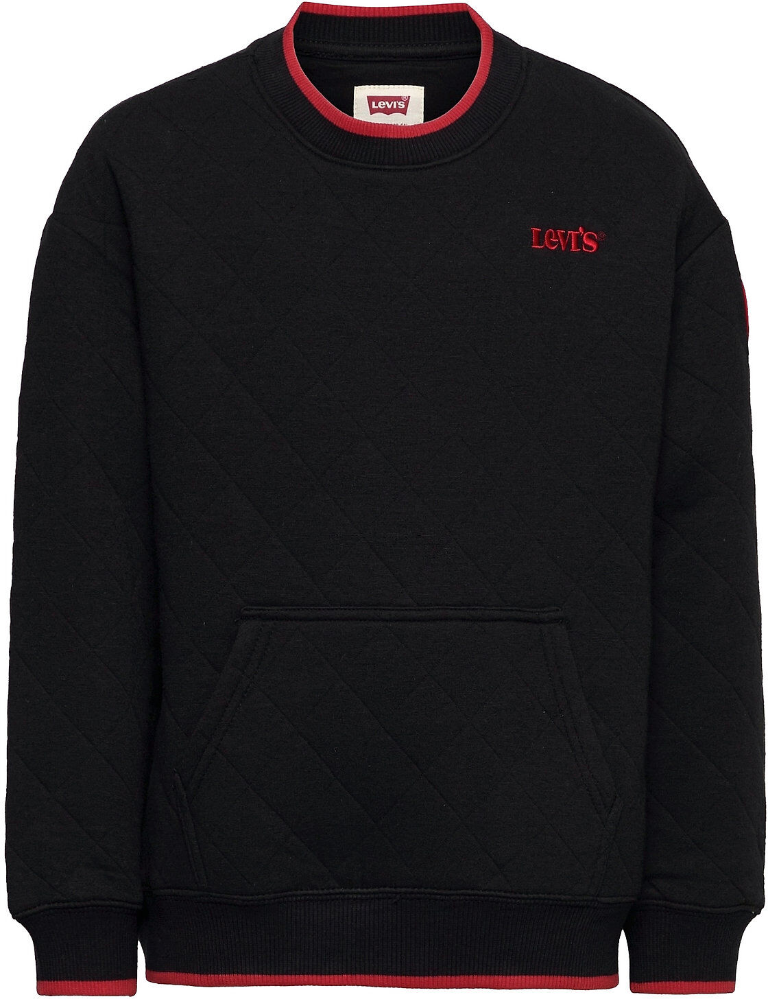 Levi's Lvb Quilted Crewneck Top Sweat-shirt Genser Svart Levi's