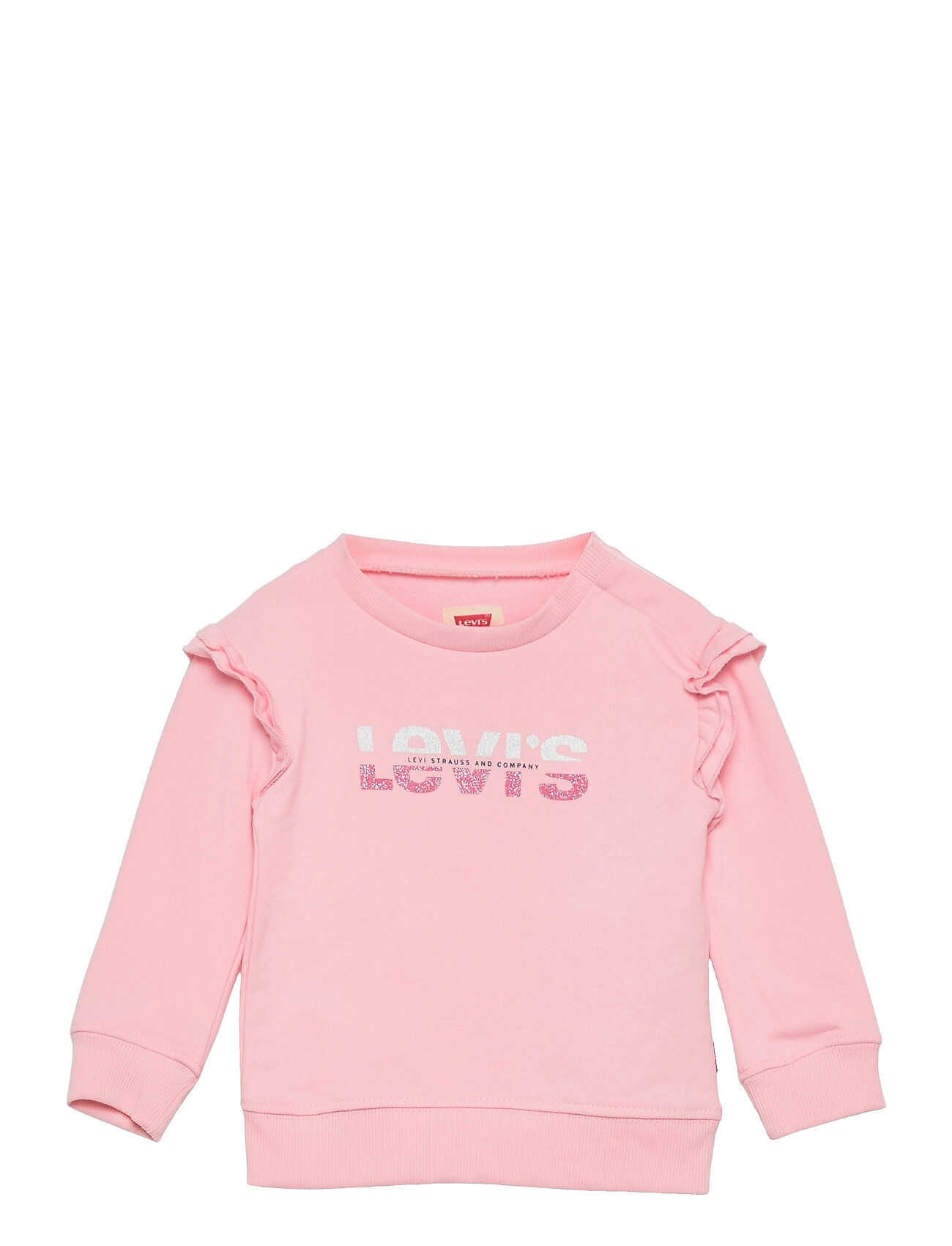 Levi's Lvg Ruffle Crew Sweatshirt Sweat-shirt Genser Rosa Levi's