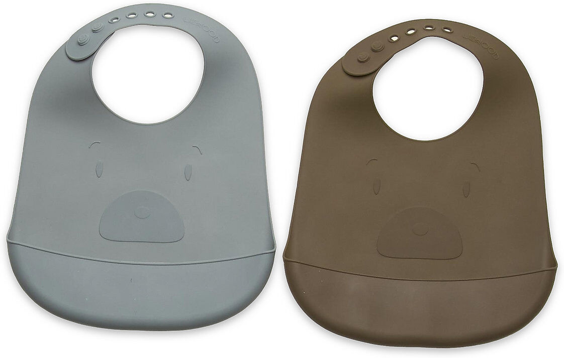 Liewood Tilda Bib Embossment 2-Pack Home Meal Time Bibs Grå Liewood