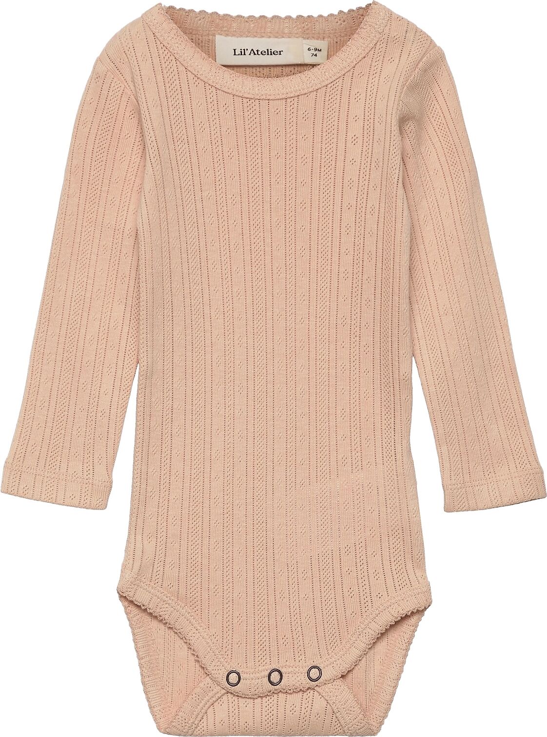 Lil'Atelier Nbfrachel Ls Slim Body Sp Lil Bodies Long-sleeved Beige Lil'Atelier