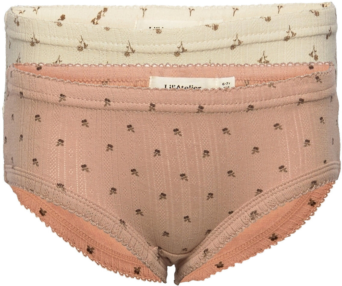 Lil'Atelier Nmflola 2Pack Briefs Lil Night & Underwear Underwear Panties Rosa Lil'Atelier